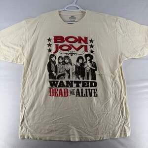 1037 2XL American Classics Bon Jovi Wanted Dead or Alive Graphic T-Shirt